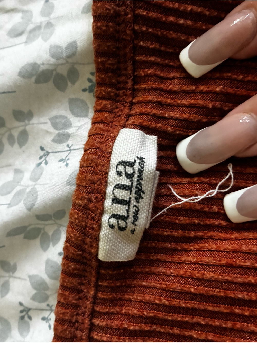 a.n.a Rust Ribbed Square-Neck Knit Top - Picture 2 of 2